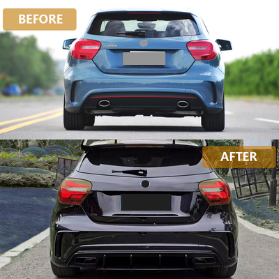 モードン ルックス A45 カーボンファイバー 後ろ唇ボディキット 13-18A級 車バンパー 車用部品