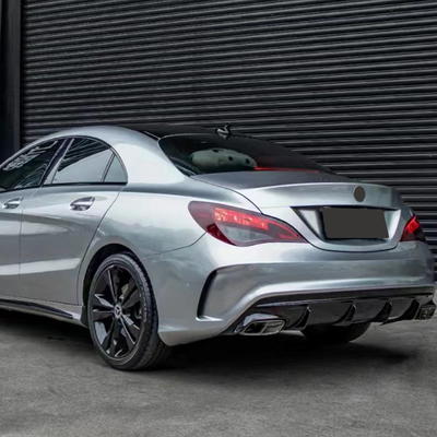 メルセデス・ベンツ CLA W117 2013-2019 四出口尾喉 黒クロム排気シャッフルパイプ