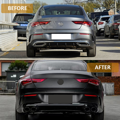 メルセデス・ベンツ CLA W118 2020-2024 向け 100% テストされた後部ディフューザー唇と喉の排気