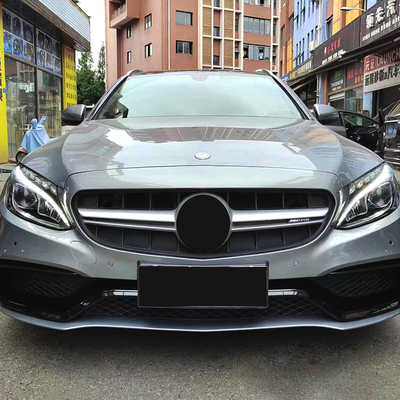 メルセデス・ベンツCクラスW205 2015-2018向け C63 AMGスタイルのカスタマイズされたフロントバンパーグリル