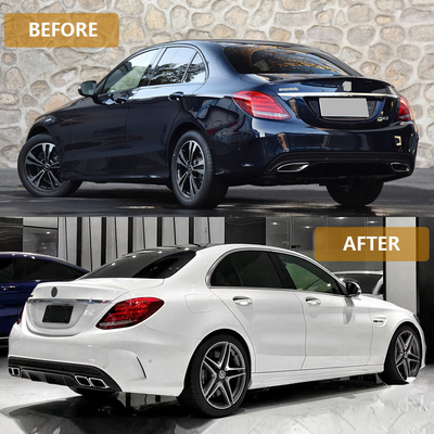 自動車アクセサリー カーサイドスカート ベンツC 改造 C63 AMGスタイル 2015-2018 ボディキット