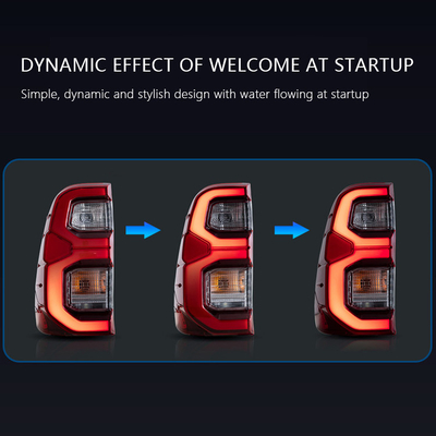 トヨタ ヒルクス ロッコ DRL テストされたHiace 2020 後ろライト ブレーキ ターン信号 ストップライト