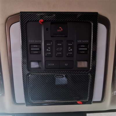 トヨタ タコマ 2024 2025 カー インテリア ABS カーボンファイバー ブラック ヘッドライト スイッチ ボタンカバー トリム 1pcs